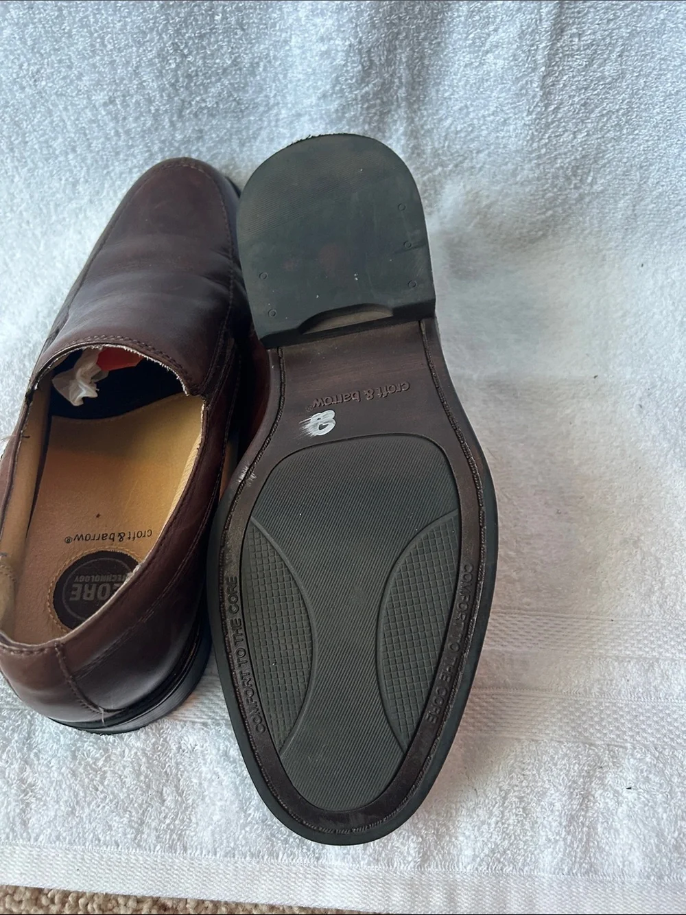 croft & barrow Men's Dark Brown Leather Slip-On Loafers